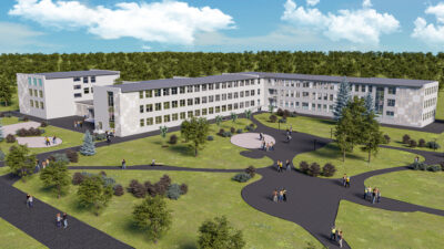 Pradėtas vienas pirmųjų pilotinių projektų – skydinė renovacija Kauno Karmėlavos gimnazijoje